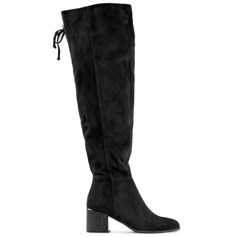 Over-the-knee mocka over-the-knee stövlar, svarta FL3002B