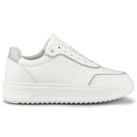 Damsportskor, vita sneakers BL295W