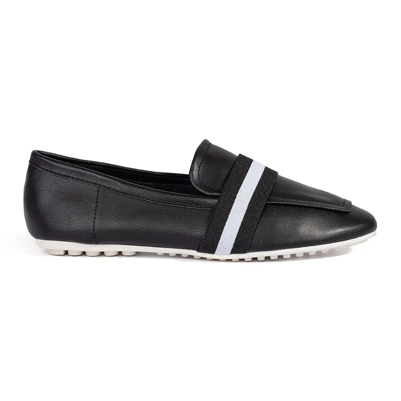 Svarta eleganta slip-on balettlägenheter