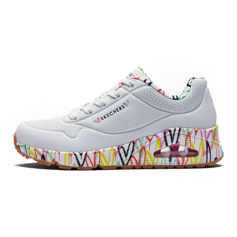 Skechers X Jgoldcrown Uno Loving Love skor 155506-WHT vit