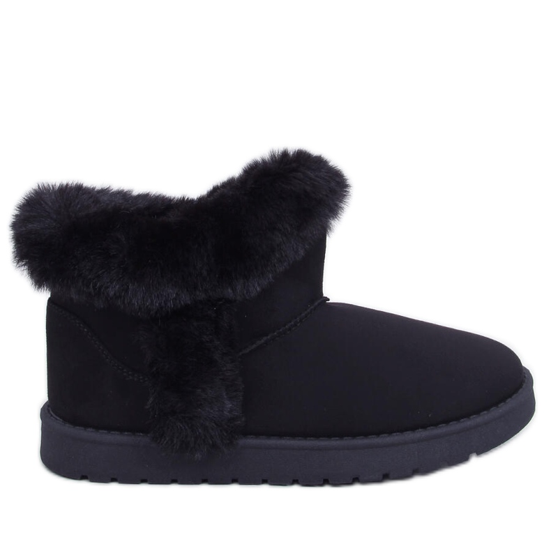 Korta emusshorts med päls, Sissoi Black svart