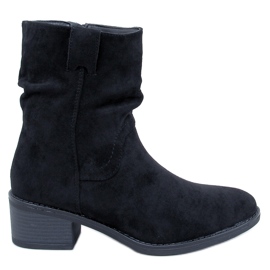 Raney Svart mocka med lågklackade stövlar