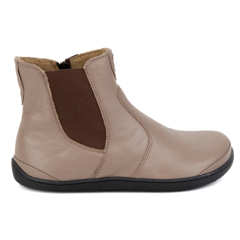 Olivier Barfota Chelsea-stövlar för kvinnor med dragkedja, isolerade 1263, beige