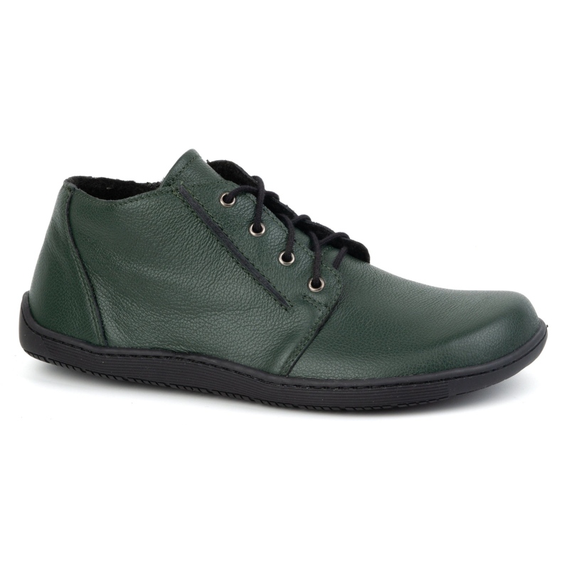 Olivier Barfota kvinnors läderskor, lätt isolerade, ankelhöga med dragkedja, 787 grön