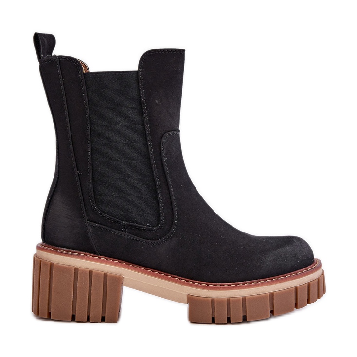 Isolerade Chelsea-stövlar med dragkedja, Svart Linneviae