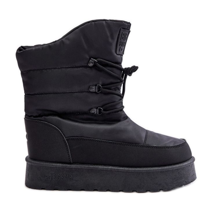 Plattform Snow Boots Med Dragkedja Big Star OO274884 Svart