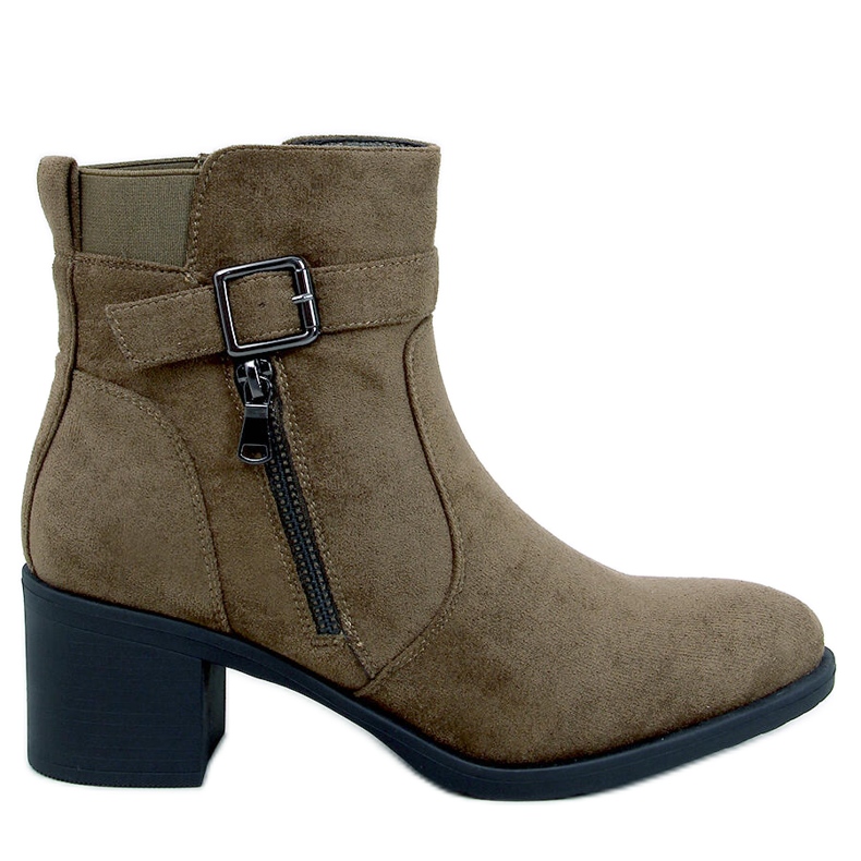 Klassiska högklackade ankelboots från Irving Green grön