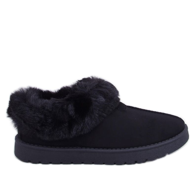 Korta emusbyxor kantade med Fraley Black-päls svart