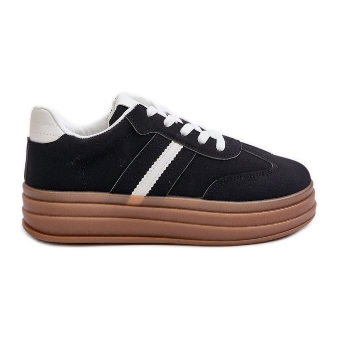 Platform Sneakers dam Svarta Dravinnia