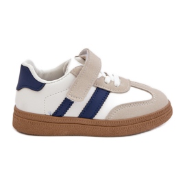Sneakers med kardborreband för barn vit och blå Tromella