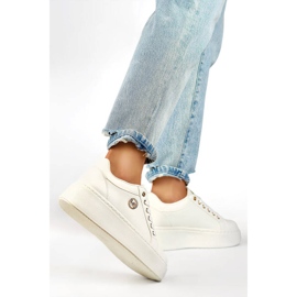 Damsneakers med tjock sula, vit TL251-9W