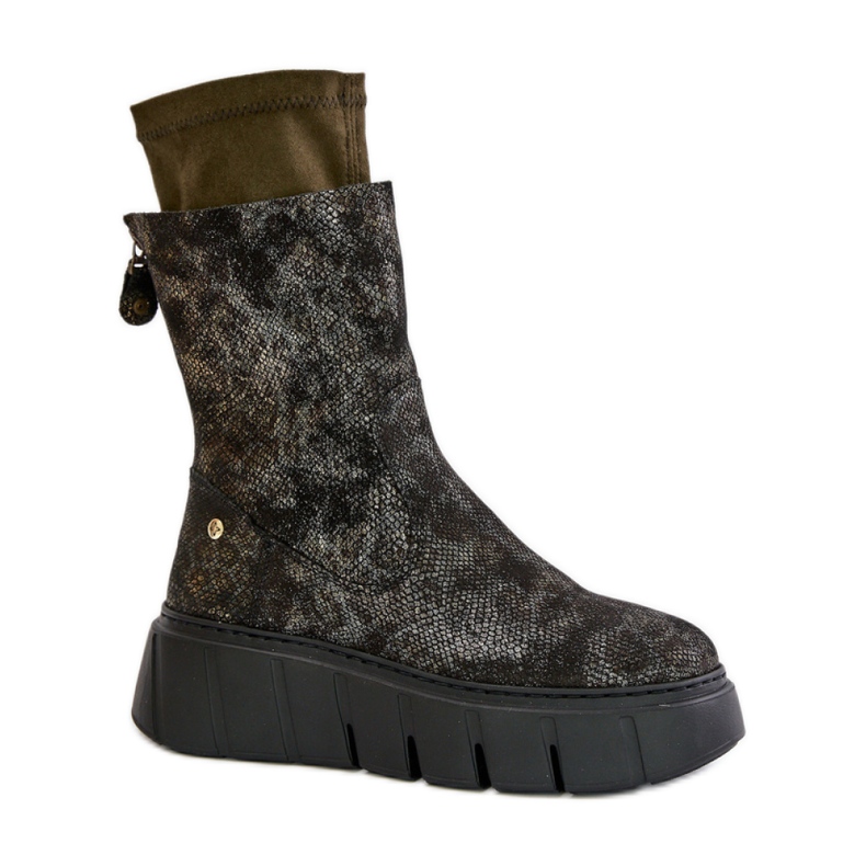 Maciejka 06766-09 Khaki ankelboots grön