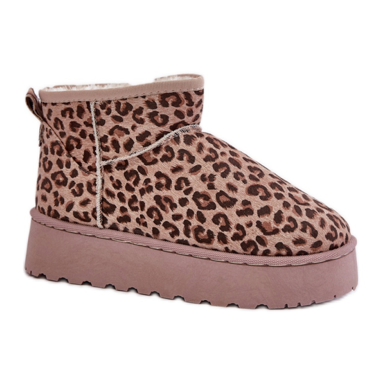 Modell 20216-4K Brown Leopard snöstövlar brun