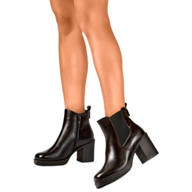 Damkängor fodrade med päls 24-12453B svart