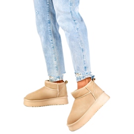 Snöskor för kvinnor fodrade med päls XF-159L.BE, beige