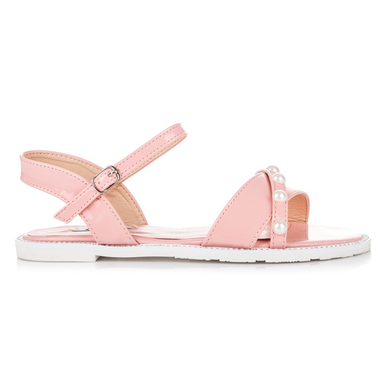 Vices Platta sandaler med pärlor rosa