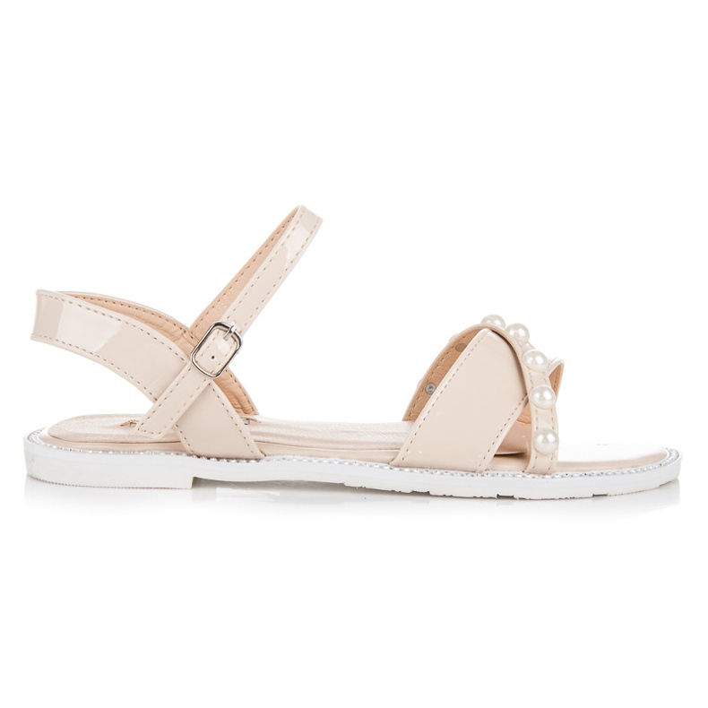 Vices Platta sandaler med pärlor brun