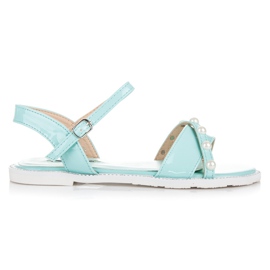 Vices Platta sandaler med pärlor grön