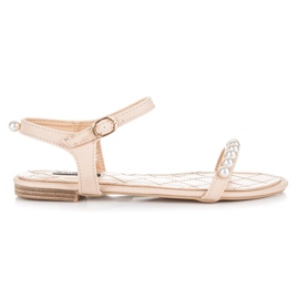 Vices Platta sandaler med pärlor brun