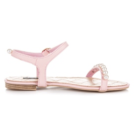 Vices Platta sandaler med pärlor rosa