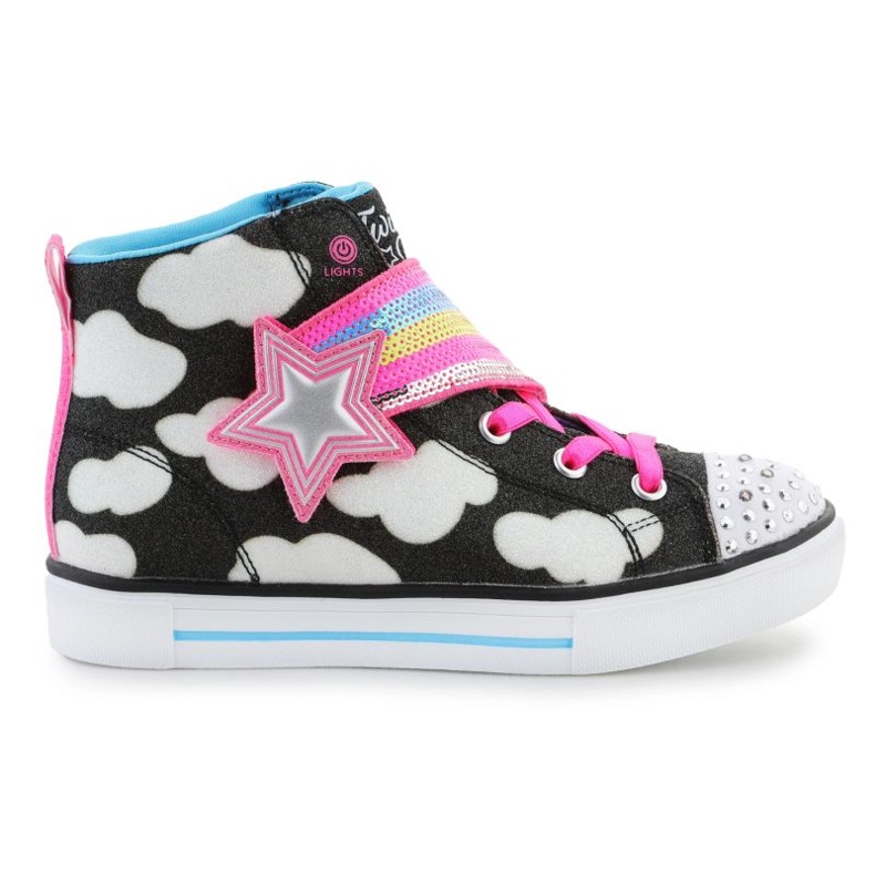 Skechers Twinkle Toes skor: Twinkle Sparks - Shooting Star 314775L-BKMT svart