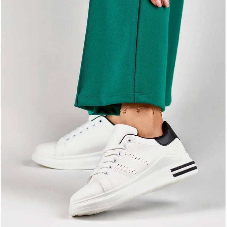 Plattsneakers dam, vita 85-710W/B