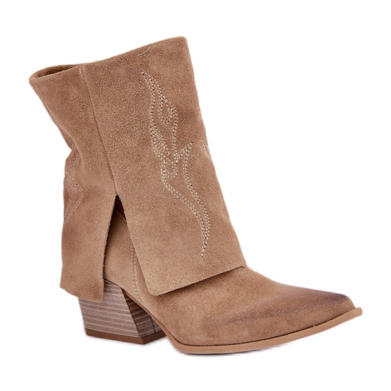 Oisolerade cowboystövlar för kvinnor Zazoo 3488 beige