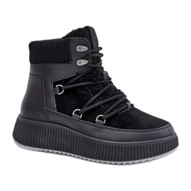 Isolerade snöstövlar för kvinnor MD9944-1 svart