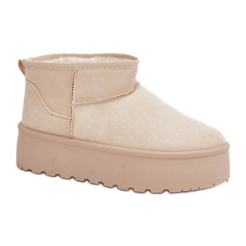 Snöskor för kvinnor isolerade med päls TL242-8, beige
