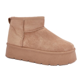 Snöskor för kvinnor fodrade med päls TL242-63, beige