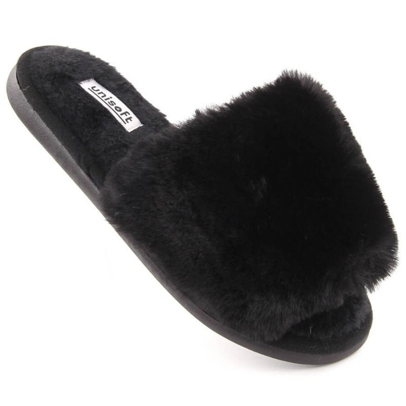 Hemmetofflor med päls Unisoft 6644 svart