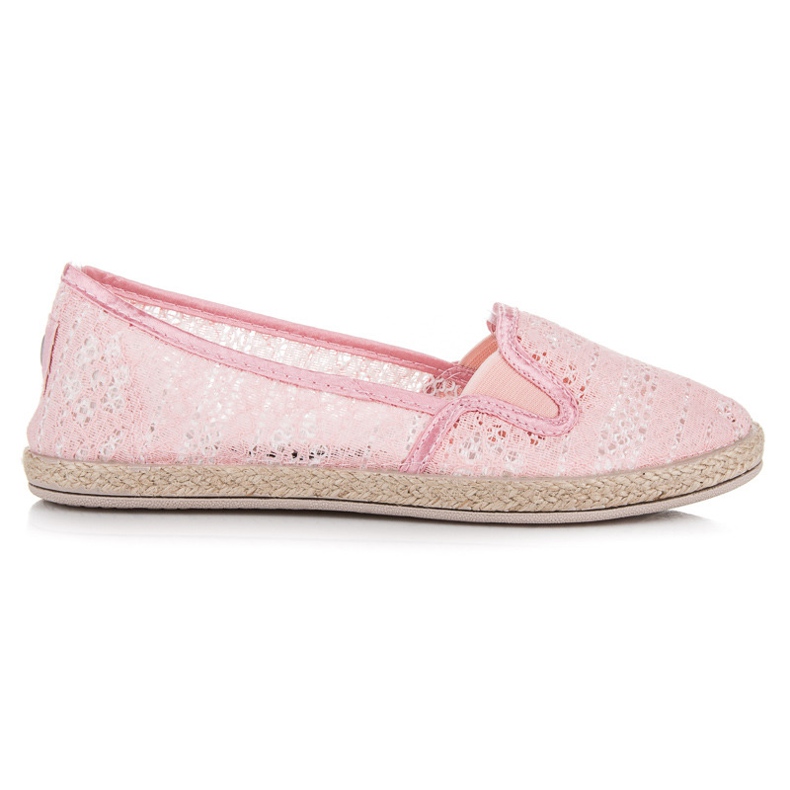 Balada Spets Espadrilles Slip On rosa