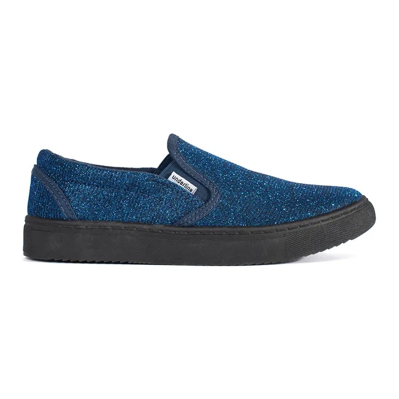 Blå glitter slip-on sneakers