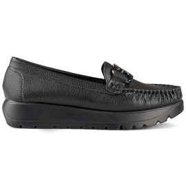 Damloafers med tjock sula, svart 24-21339B
