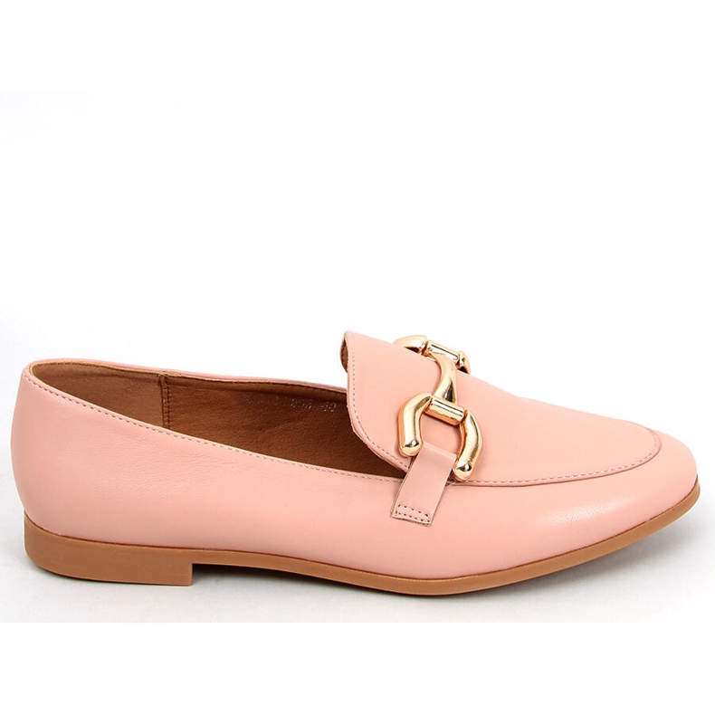 Nude Chain Loafers för kvinnor rosa