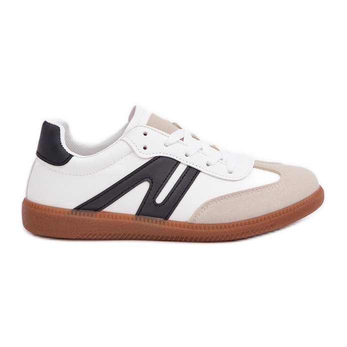 Låga sneakers för kvinnor gjorda av ekologiskt läder, vitt och svart Navidemi