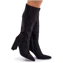 Givana Over the Knee High Heel Boots, Svarta