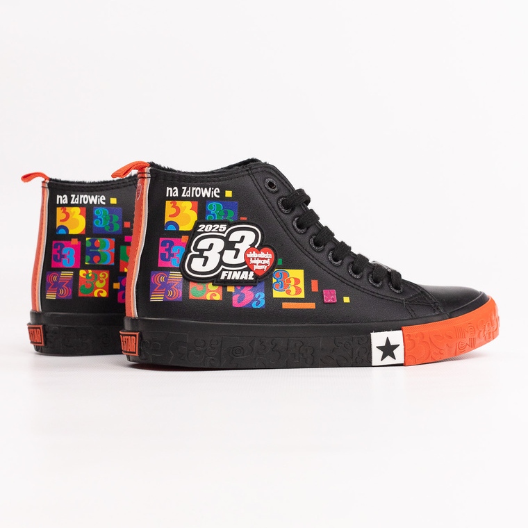 Officiella damsneakers från Big Star x Wośp RR274A651 svart