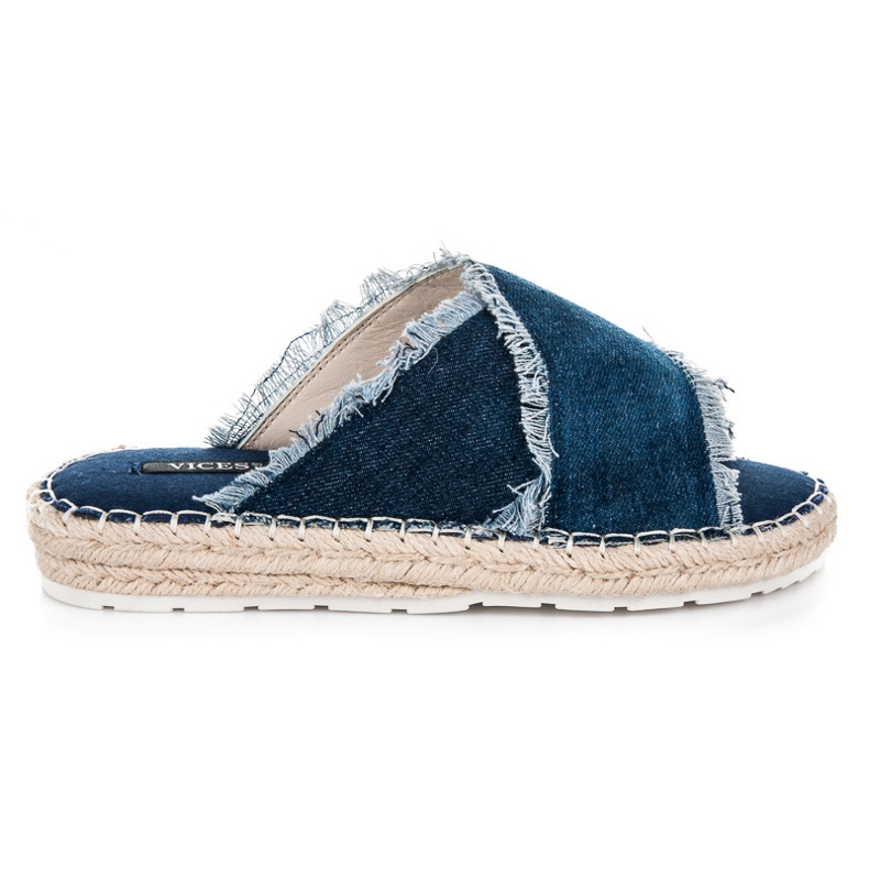 Vices Espadrillos jeanstofflor blå