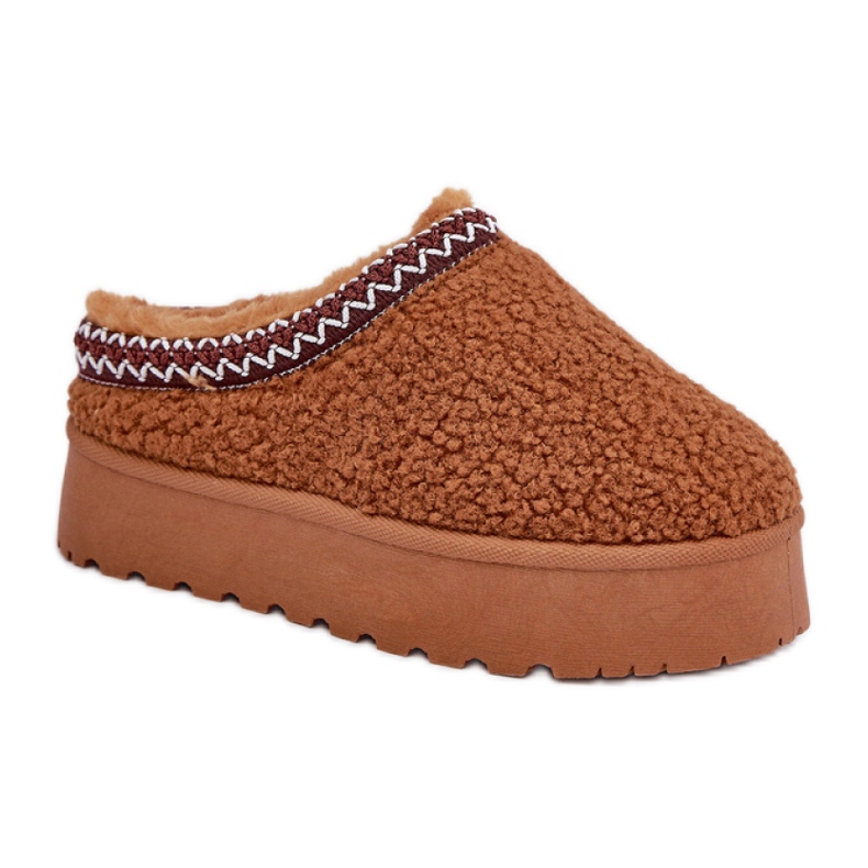 Snöskor för kamelplattform för kvinnor brun