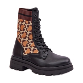 Svarta arbetsstövlar för kvinnor