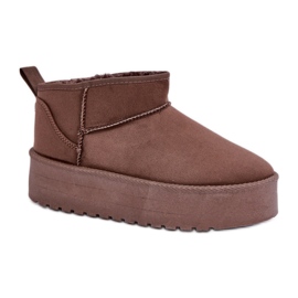 Snöskor i brun mocka för kvinnor