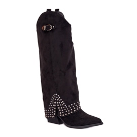 Damkängor med dekorativ ovandel, svart