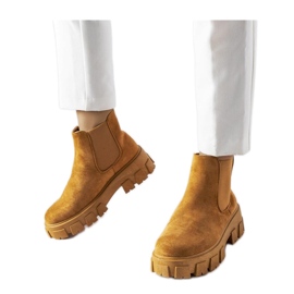 Ljusbruna ankelstövlar för kvinnor Mooca - Solea