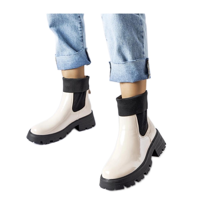 Beiga slip-on arbetsstövlar från Breolungi - Solea beige