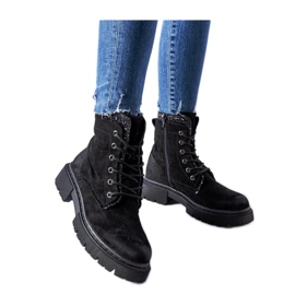 Svarta ankelboots med glänsande Prairie-inlägg - Solea