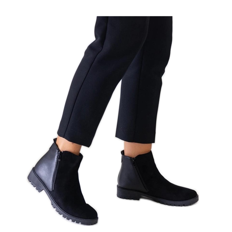 Svarta plattformsstövlar av ekomocka Kirla - Solea