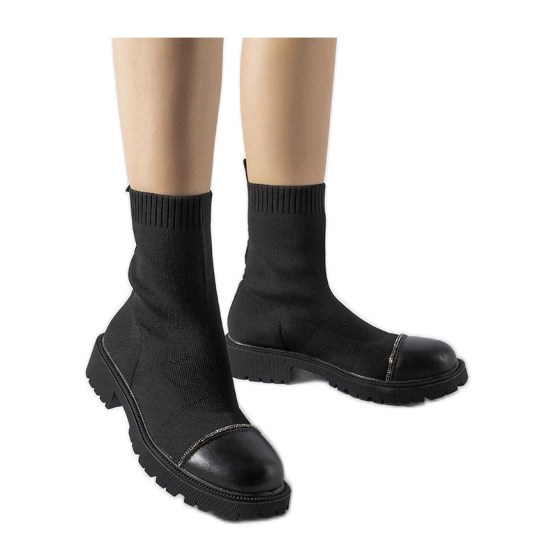 Svarta ankelstövlar med strass från Vail - Solea