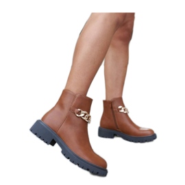 Bruna stövlar dekorerade med en Bonsaint-kedja - Solea