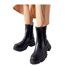 Svarta stövletter med elastisk ovandel Faisal - Solea